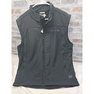 Cinch® Men's Black Solid Bonded Vest MWV1012010 SZ L  METALLIC REBEL LOGO